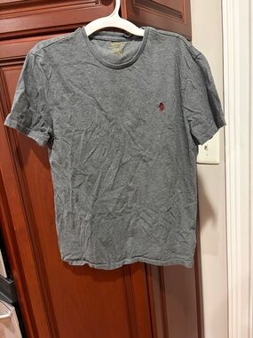 Men’s Polo by Ralph Lauren Gray Crewneck T-Shirt with Red Pony Logo size medium